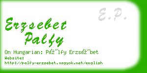 erzsebet palfy business card